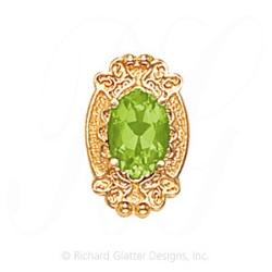 GS483 PD - 14 Karat Gold Peridot Slide 